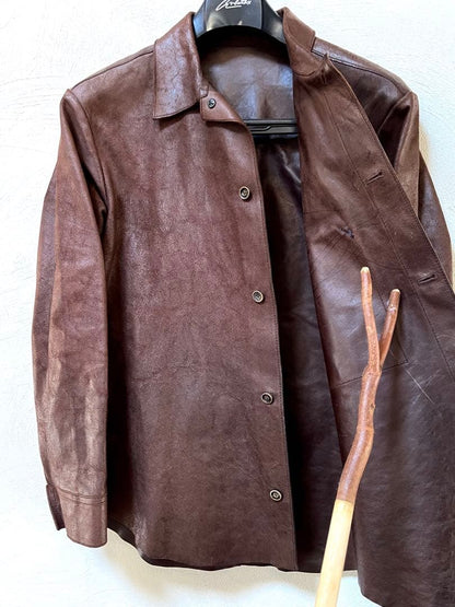 45rpm R Badou-R Shirt-like Leather Jacket #QYGB7V
