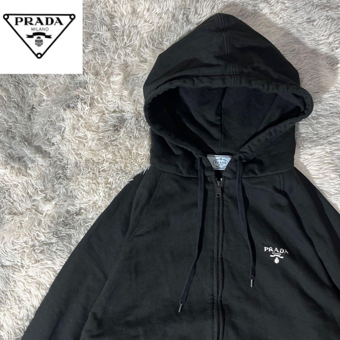 Prada Zip Hoodie Cotton Hoodie with Logo #QYC0O0