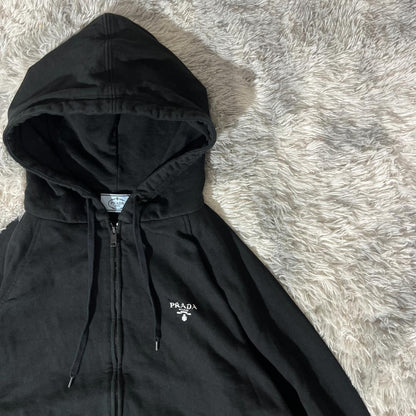 Prada Zip Hoodie Cotton Hoodie with Logo #QYC0O0