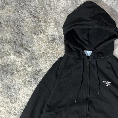 Prada Zip Hoodie Cotton Hoodie with Logo #QYC0O0
