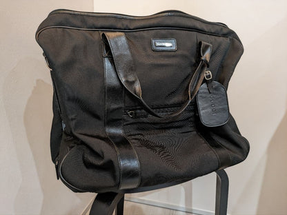 GUCCI nylon and leather Boston bag for men Black #QYD3E2