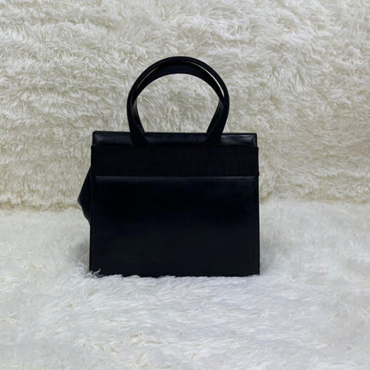 Salvatore Ferragamo handbag, black leather. #QY0VOD