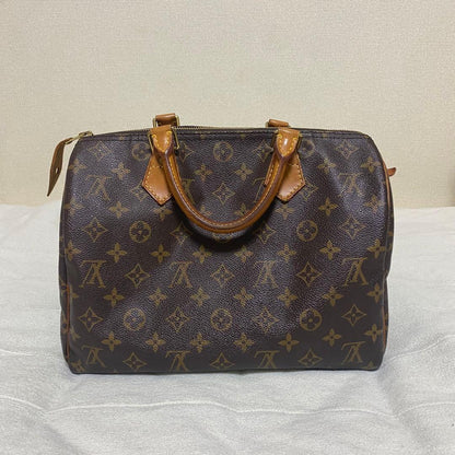 LOUIS VUITTON Speedy 30 Monogram Canvas Handbag with Lock Key #QY9O5C