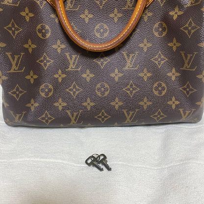 LOUIS VUITTON Speedy 30 Monogram Canvas Handbag with Lock Key #QY9O5C