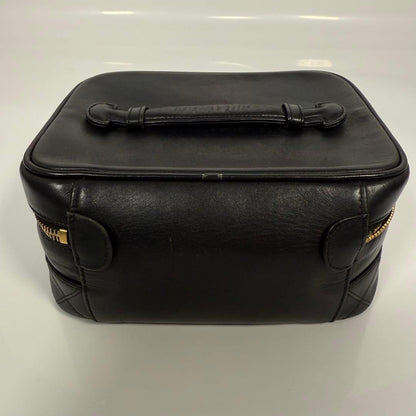 CHANEL Lambskin Bicolor Vanity Bag Black Gold Hardware w/ Box #QY916M