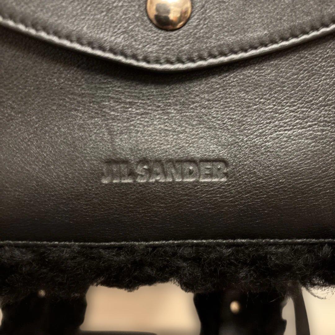 JIL SANDER Mouton Leather Backpack Black Boa #QYAB0W