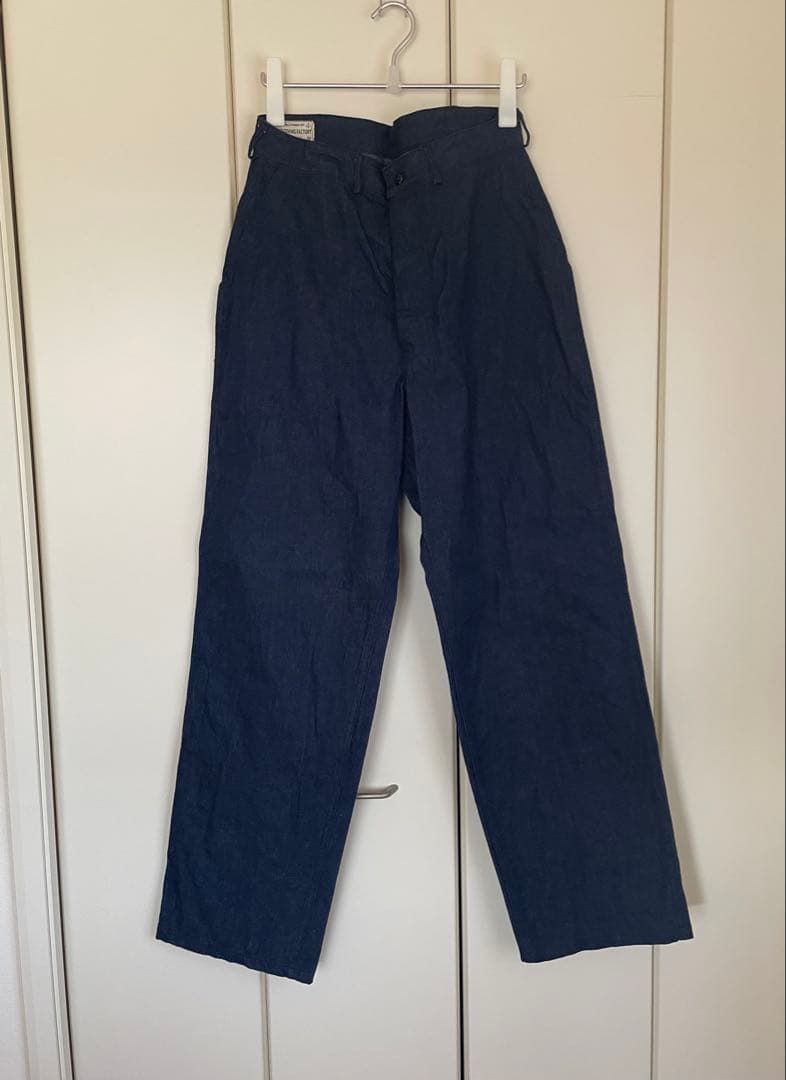Special 1940s US Navy denim trousers, USNR specifications, size W32 #QY7J1Y