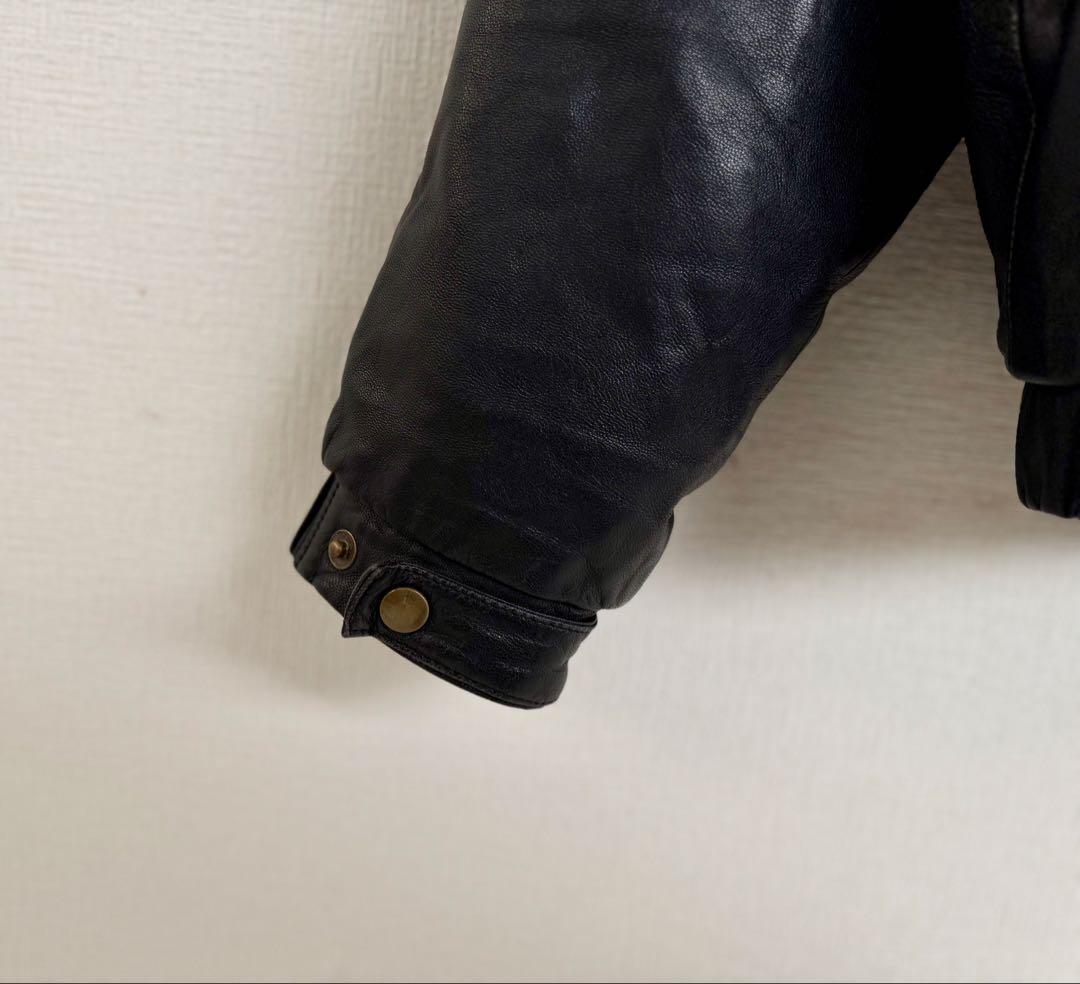 Special 80s Eddie Bauer Leather Down Jacket, Size L, Black #QY4IS8