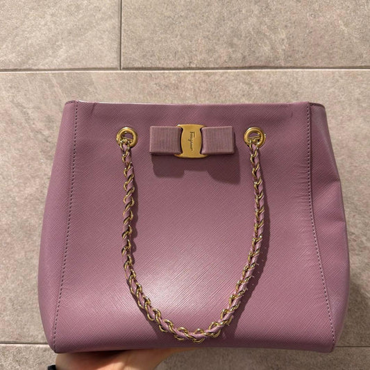 Salvatore Ferragamo Purple Handbag #QYAQMH