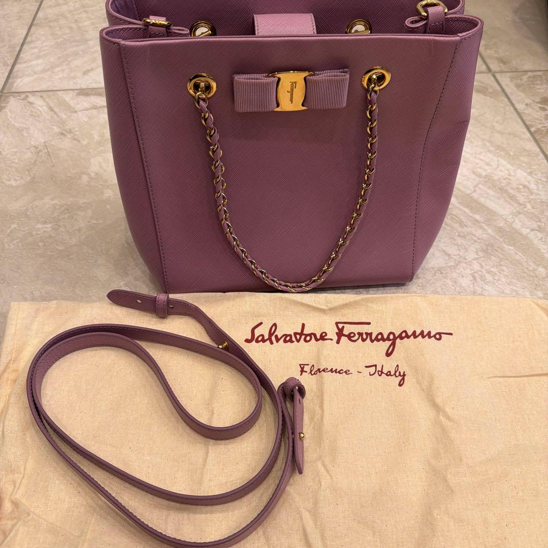 Salvatore Ferragamo Purple Handbag #QYAQMH