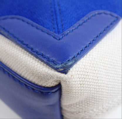 Balenciaga mini bag, ivory blue, with pouch, shoulder bag #PG5SR1