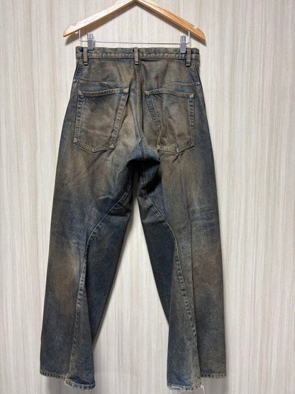NVRFRGT 3D Twisted Wide Leg Jeans size:1 #QY2LGI
