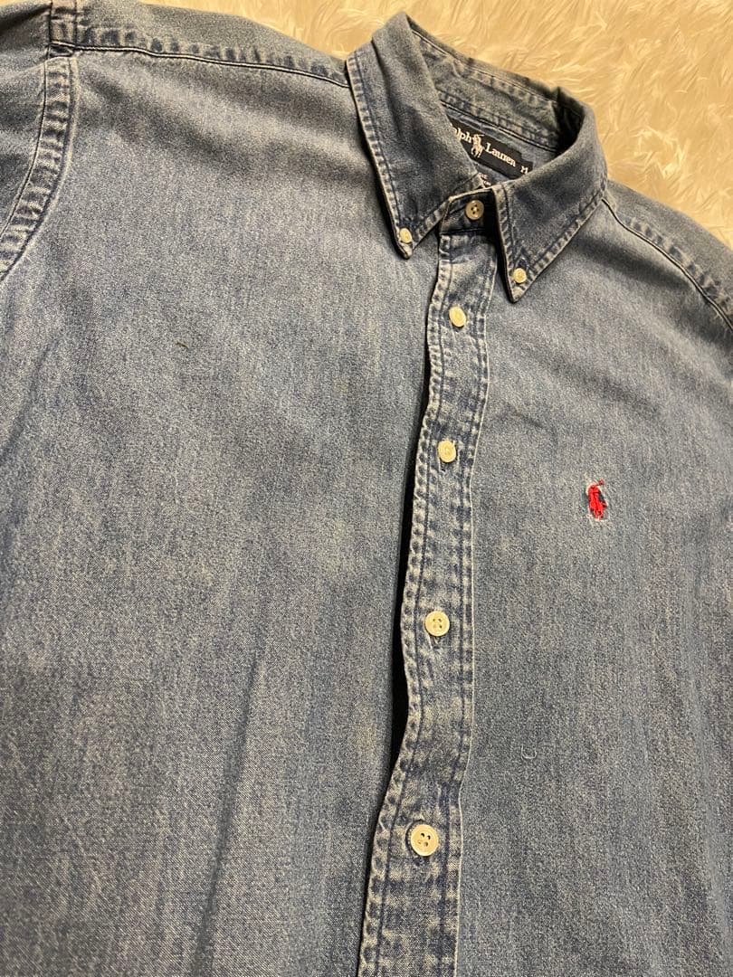 Vintage (1980s) Ralph Lauren denim button-down shirt purchased in the US #QY3FPL