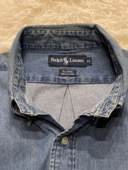 Vintage (1980s) Ralph Lauren denim button-down shirt purchased in the US #QY3FPL