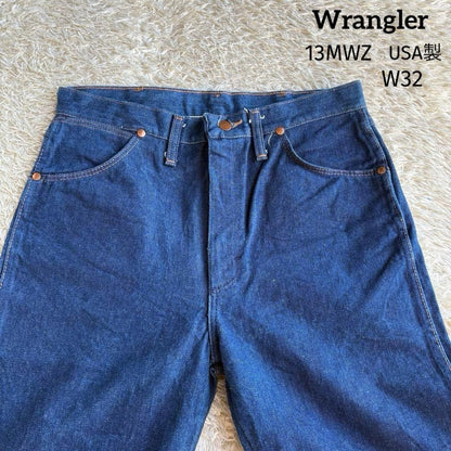 USA-made Wrangler 13MWZ W32 Navy Blue #QY8T90