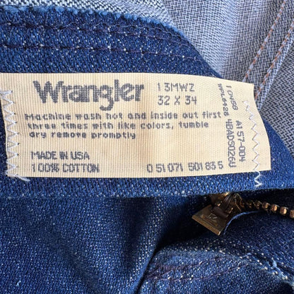 USA-made Wrangler 13MWZ W32 Navy Blue #QY8T90