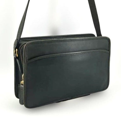 Vintage Coach Green Leather Square Shoulder Bag #QYDY98
