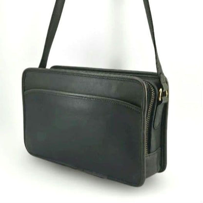 Vintage Coach Green Leather Square Shoulder Bag #QYDY98