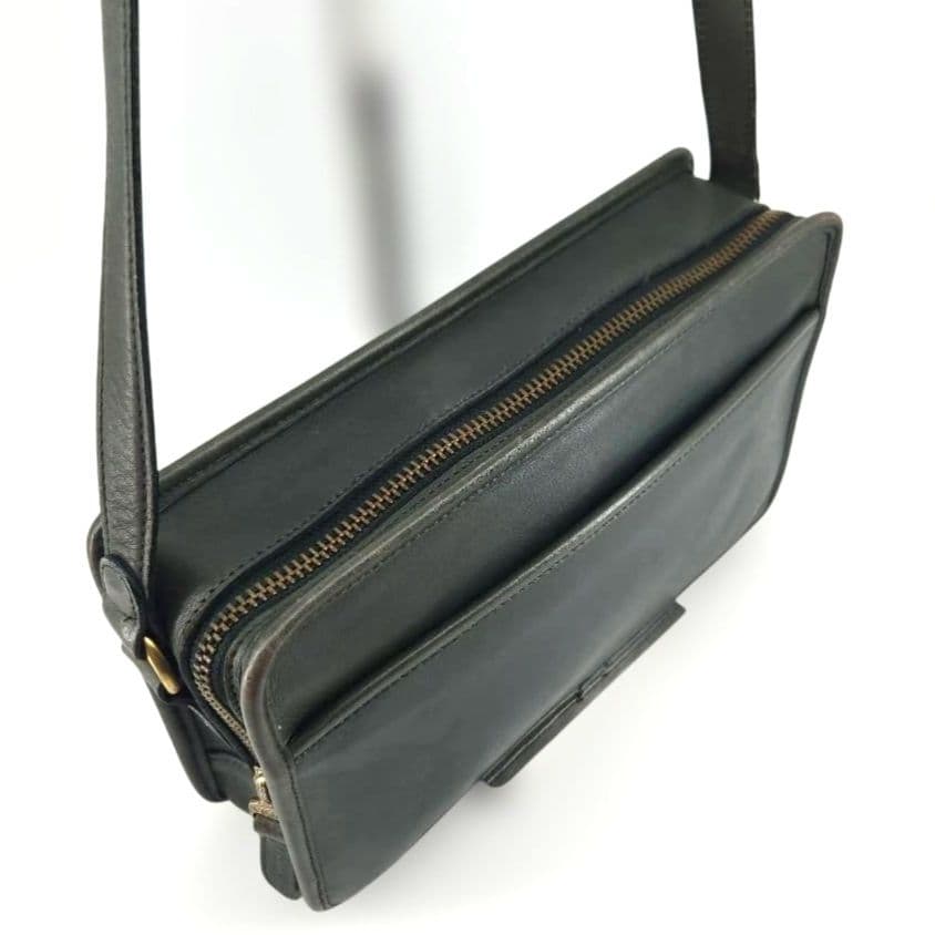 Vintage Coach Green Leather Square Shoulder Bag #QYDY98