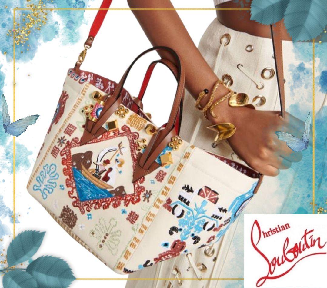 Christian Louboutin Greek ABA 2-way Tote Bag, Multicolor #QYEKQA