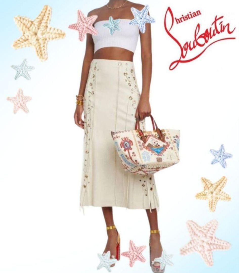 Christian Louboutin Greek ABA 2-way Tote Bag, Multicolor #QYEKQA