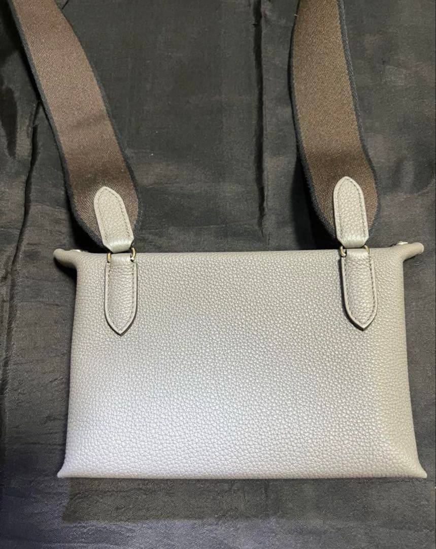 HERMES Videpoches body bag, black and white Togo #QYJPXX