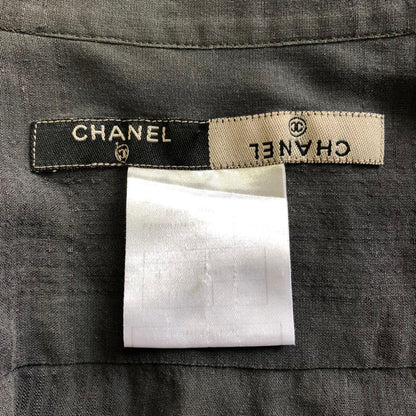 CHANEL button-down shirt, cotton and linen, size 46 #QY67ZK
