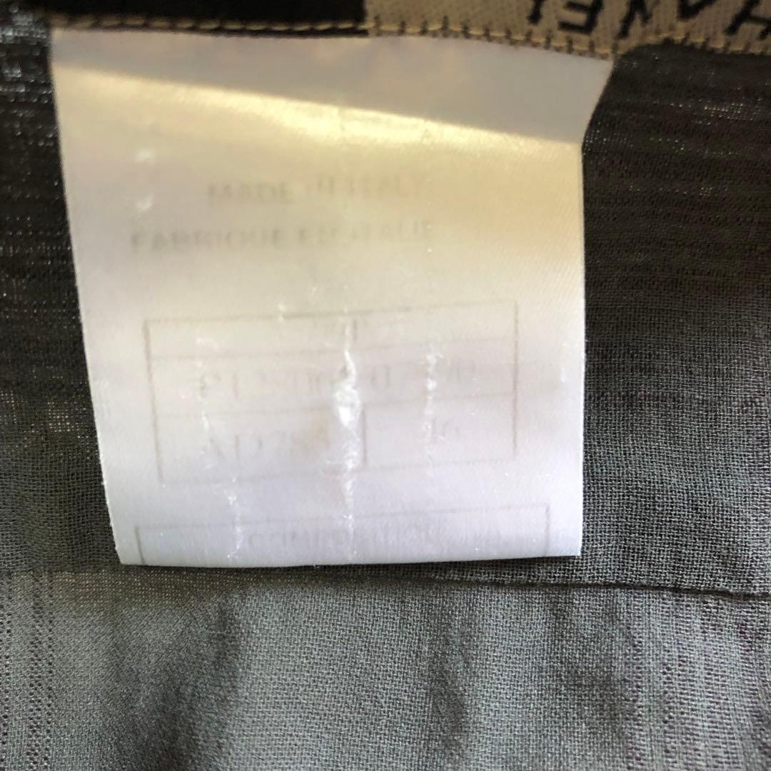 CHANEL button-down shirt, cotton and linen, size 46 #QY67ZK