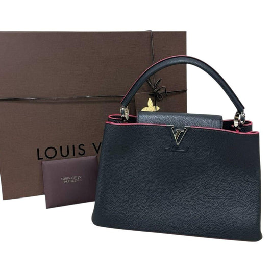 LOUIS VUITTON Capucines Navy Monogram Canvas Handbag #QY6OLZ