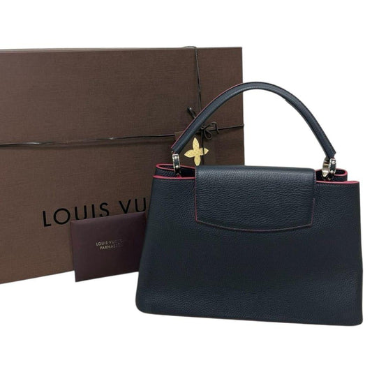 LOUIS VUITTON Capucines Navy Monogram Canvas Handbag #QY6OLZ