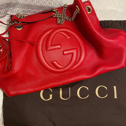 GUCCI red handbag (preserved) #PGKLY8