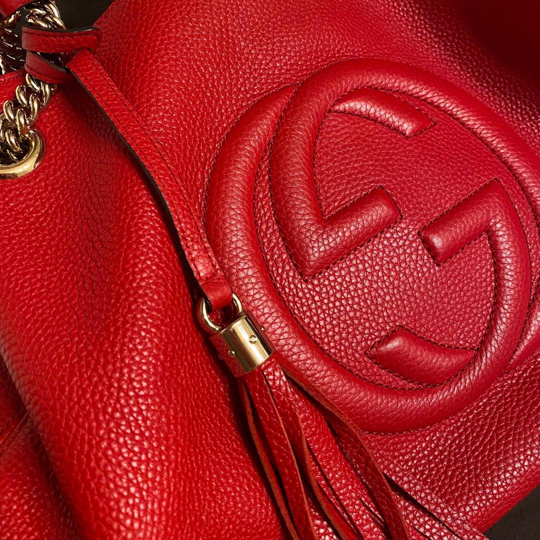 GUCCI red handbag (preserved) #PGKLY8