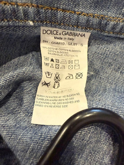 Dolce & Gabbana SICILIA denim shirt size 15? (40) #QYI0E3