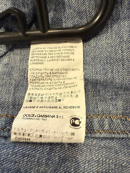 Dolce & Gabbana SICILIA denim shirt size 15? (40) #QYI0E3