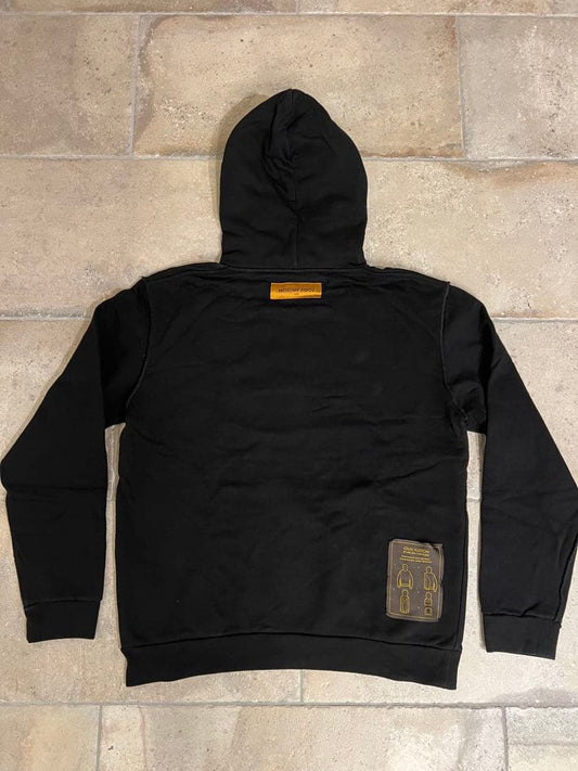 LOUIS VUITTON Hoodie XL Black Solid Color Virgil Abloh #QY4Q0D
