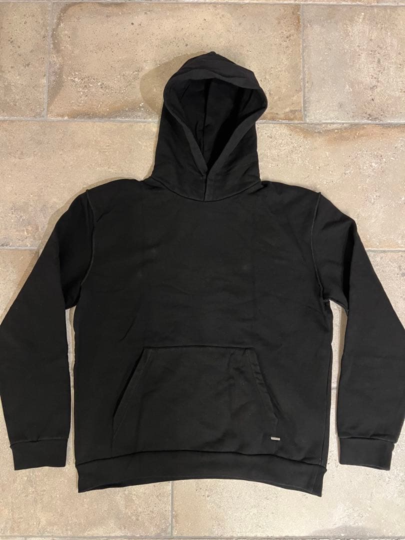 LOUIS VUITTON Hoodie XL Black Solid Color Virgil Abloh #QY4Q0D