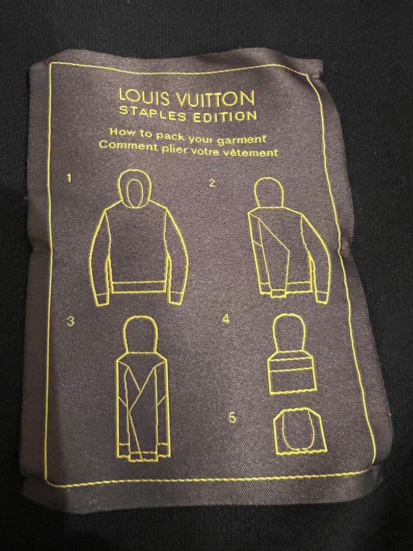 LOUIS VUITTON Hoodie XL Black Solid Color Virgil Abloh #QY4Q0D