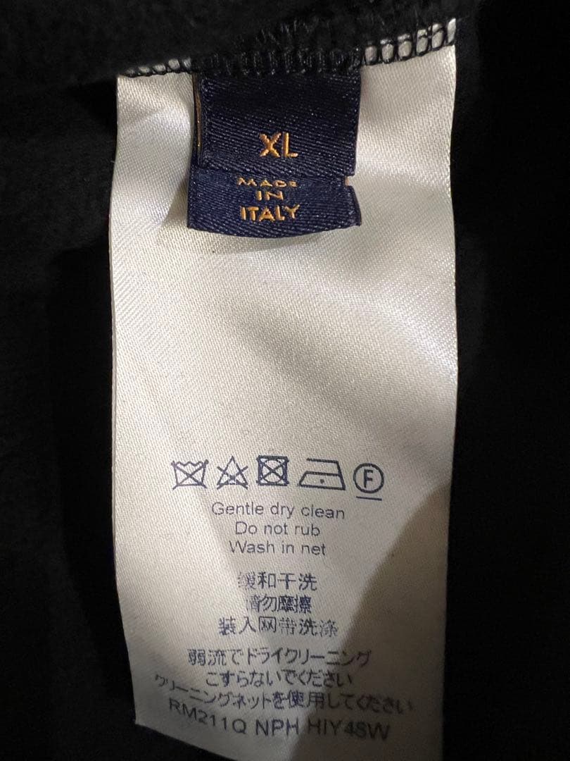 LOUIS VUITTON Hoodie XL Black Solid Color Virgil Abloh #QY4Q0D