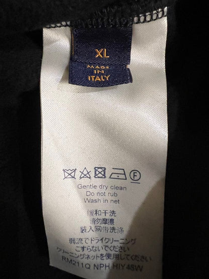 LOUIS VUITTON Hoodie XL Black Solid Color Virgil Abloh #QY4Q0D
