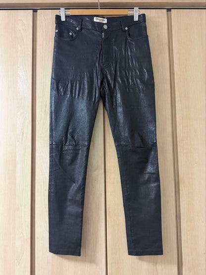 48 Hedi Era Masterpiece SAINT LAURENT Leather Pants #QYAQCX