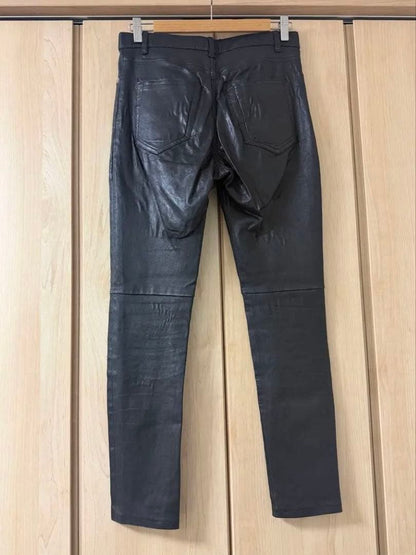 48 Hedi Era Masterpiece SAINT LAURENT Leather Pants #QYAQCX
