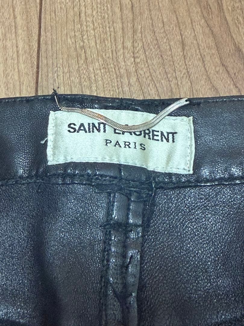 48 Hedi Era Masterpiece SAINT LAURENT Leather Pants #QYAQCX