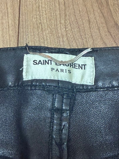 48 Hedi Era Masterpiece SAINT LAURENT Leather Pants #QYAQCX