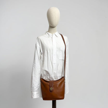 Old Coach Nottingham Brown Turnlock Shoulder Bag, Made in USA #QY8D4Y