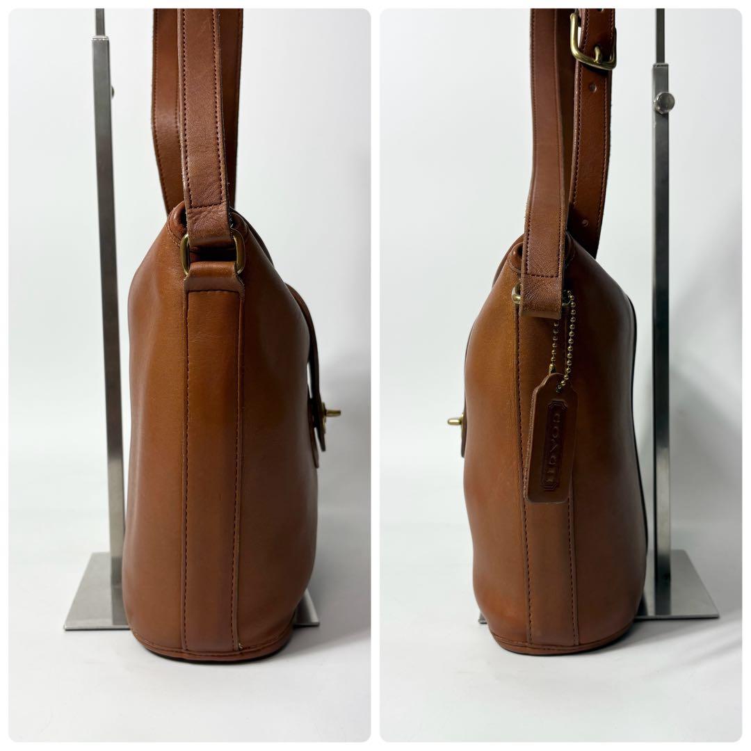 Old Coach Nottingham Brown Turnlock Shoulder Bag, Made in USA #QY8D4Y