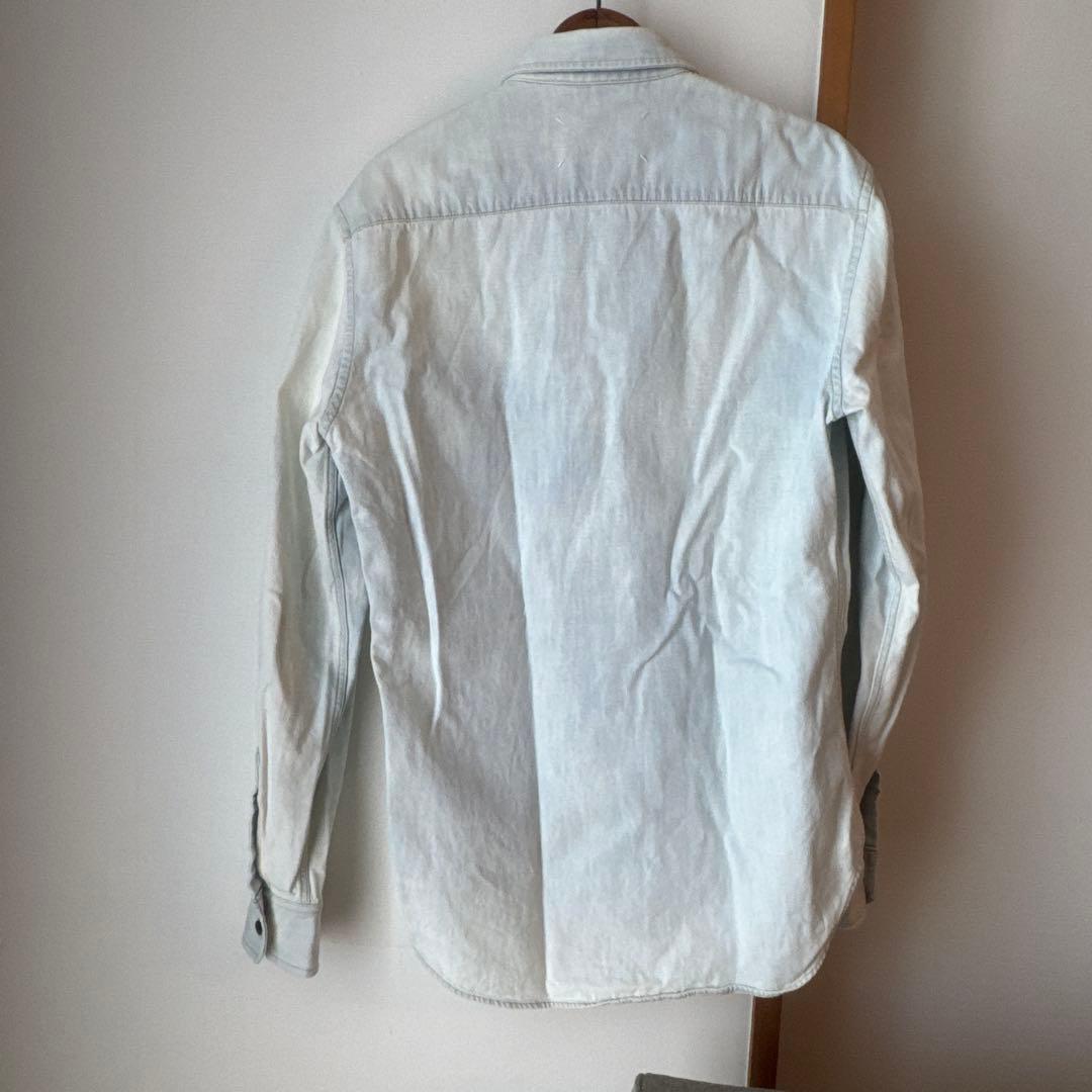 Light blue denim shirt with long sleeves #QY7AO9