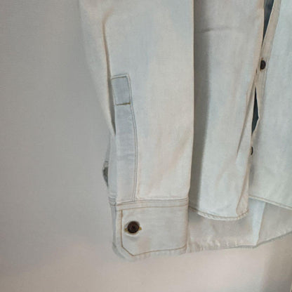 Light blue denim shirt with long sleeves #QY7AO9