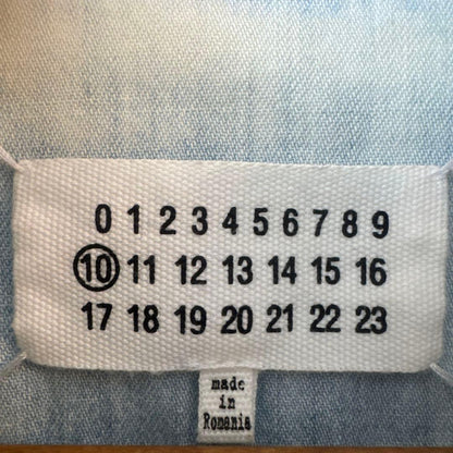 Light blue denim shirt with long sleeves #QY7AO9