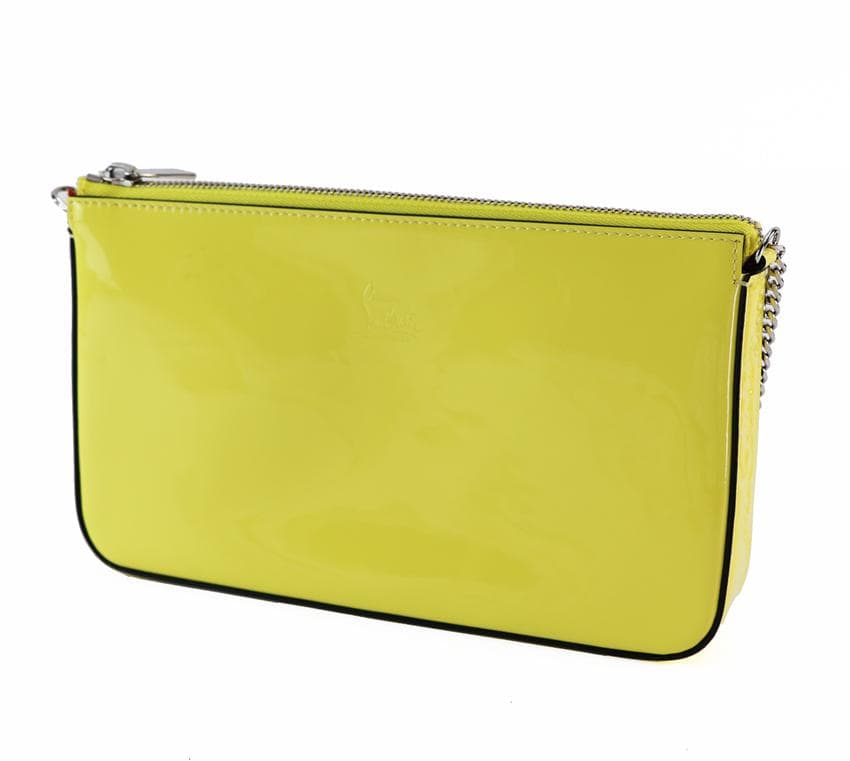 Christian Louboutin Rubira Patent Chain Shoulder Bag Yellow #QYAI6F