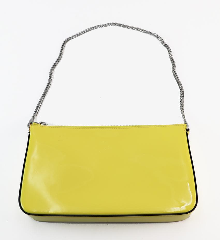 Christian Louboutin Rubira Patent Chain Shoulder Bag Yellow #QYAI6F